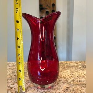 Red Swedish vase